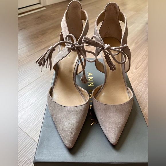 Ann Taylor Shoes - Ann Taylor Women’s Shoes  Carson Suede Leather Tassel Paver Grey Sz 7.5